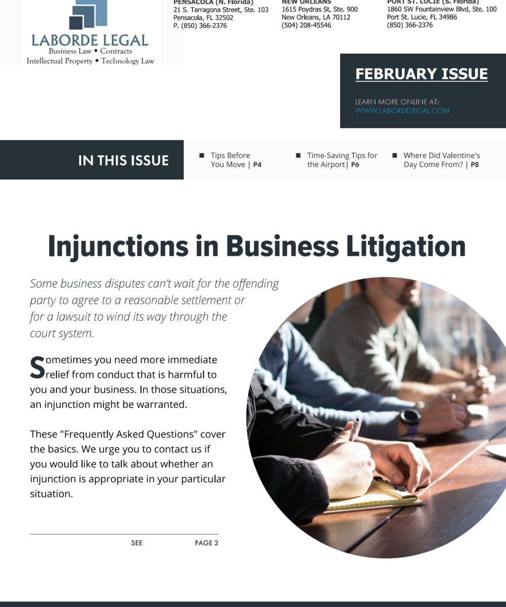 February 2025 Business Law LLG Newsletter Thumbnail