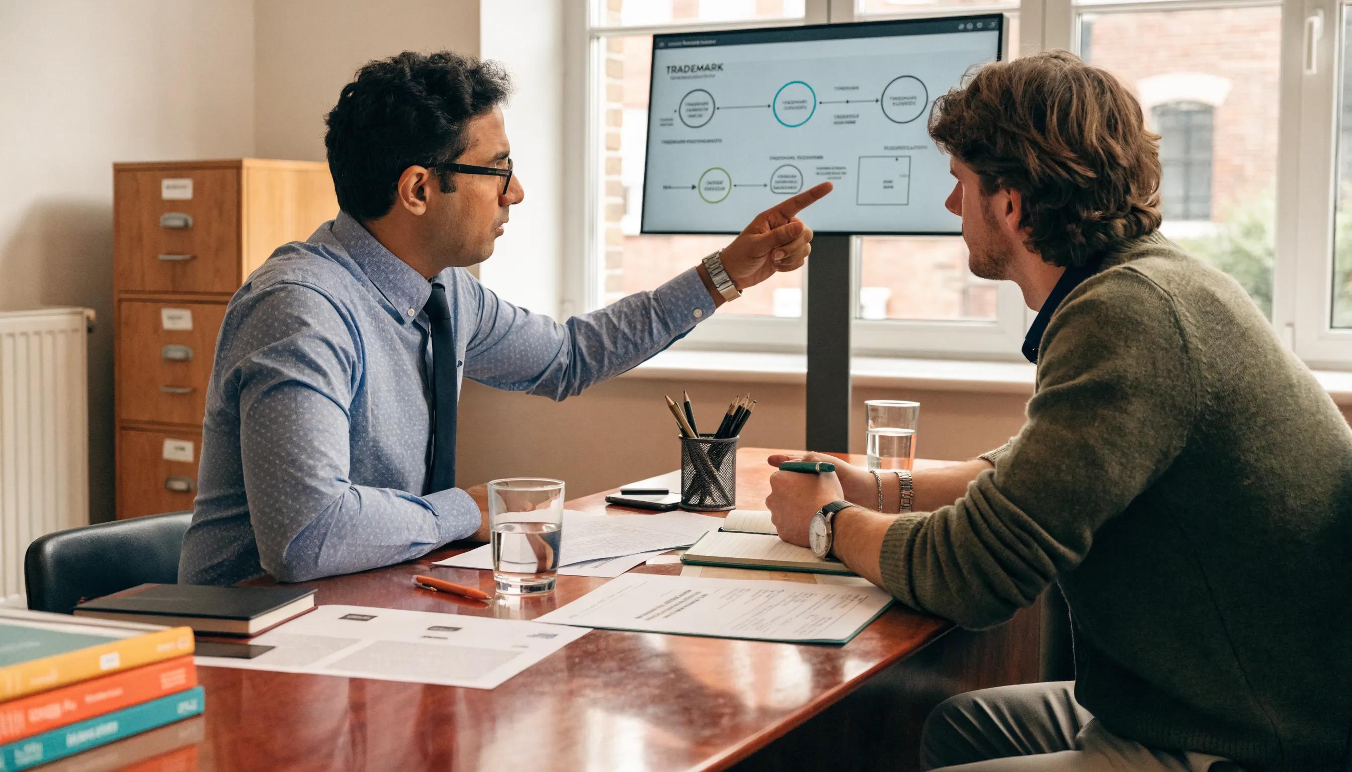 Legal expert advising a client on intellectual property protection strategies